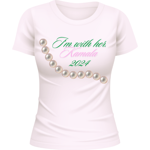 Preorder: I&#39;m with her. Pink/Green with Pearls