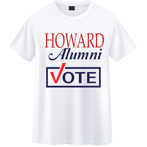 Howard Alumni Vote Bundle - Unisex Shirt, Button and bumper Sticker